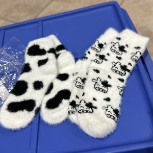 Cow print 2 pair bundle of socks